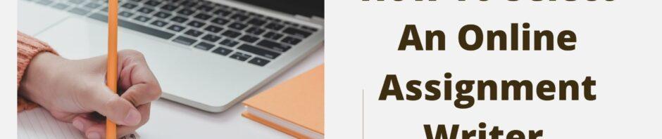 How To Select An Online Assignment Writer